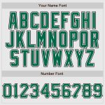 Custom Name Number Baseball Jersey - Personalized Kelly Green Black White Pinstripe Authentic Raglan Sleeves Personalized