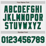Custom Name Number Kelly Green Bomber Jacket Personalized White Black Pinstripe Varsity Letterman Full-Snap Jacket Personalized