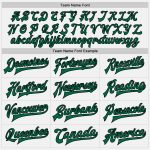 Custom Name Number Kelly Green Bomber Jacket Personalized White Black Pinstripe Varsity Letterman Full-Snap Jacket Personalized