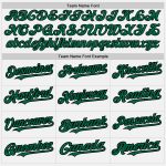 Custom Name and Number Softball Jersey Unisex Two-Button Kelly Green with Black White Pinstripe Personalized White Black
