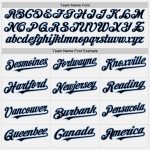 Personalized Authentic Baseball Jersey - White Black Pinstripe Light Blue Personalized White Black Pinstripe Light Blue Authentic