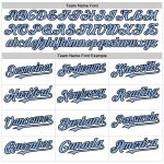Customizable Team Baseball Jersey - Personalized Light Blue Sleeveless with White Black Pinstripe, Name & Number Personalized