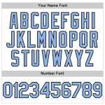 Customizable Team Baseball Jersey - Personalized Light Blue Sleeveless with White Black Pinstripe, Name & Number Personalized
