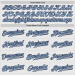 Custom Name and Number Authentic Baseball Jersey - Personalized Light Blue Black White Pinstripe Team Jersey Personalized