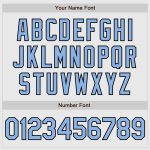 Custom Name and Number Authentic Baseball Jersey - Personalized Light Blue Black White Pinstripe Team Jersey Personalized