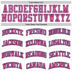 Custom Pinstripe Basketball Jersey Personalized with Name & Number - Authentic White Black Light Blue-Pink Personalized White