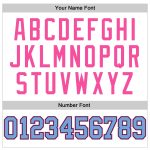 Custom Pinstripe Basketball Jersey Personalized with Name & Number - Authentic White Black Light Blue-Pink Personalized White