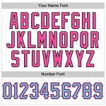 Custom Name and Number Personalized Baseball Jersey - White Black Pinstripe Light Blue-Pink Sleeveless Team Apparel Personalized