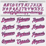Custom Name Number Bomber Jacket Light Blue Pink Black White Pinstripe Varsity Full-Snap Letterman Style Personalized White