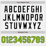 Personalized Custom Name Number Authentic Baseball Jersey - White Black Pinstripe Neon Green Personalized White Black Pinstripe