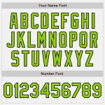 Custom Name Number Neon Green Pinstripe Softball Jersey Unisex Two-Button Personalized Black White Design Personalized White