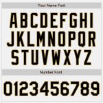Personalized Authentic Baseball Jersey - White Black Pinstripe Old Gold Design Personalized White Black Pinstripe Old Gold