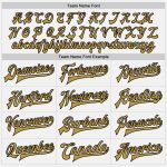 Custom Name Number Letterman Jacket Personalized Bomber Varsity Jacket White Black Pinstripe Old Gold Full-Snap Personalized
