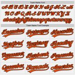 Customizable Authentic Baseball Jersey - Personalized Pinstripe Design with Name & Number in White, Black, and Orange Personalized
