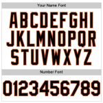 Custom Orange Black White Pinstripe Sleeveless Baseball Jersey - Personalized Team Name and Number Personalized White Black