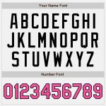 Custom Authentic Baseball Jersey - Personalized Pink Black White Pinstripe Team Name & Number Personalized White Black Pinstripe