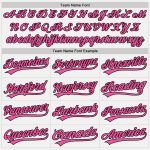 Custom Authentic Baseball Jersey - Personalized Pink Black White Pinstripe Team Name & Number Personalized White Black Pinstripe