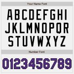 Customizable Purple Pinstripe Baseball Jersey with Name and Number - Authentic White and Black Team Design Personalized White