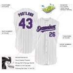 Personalized Custom Name Number Baseball Jersey - White Black Pinstripe Sleeveless Authentic Design Personalized White Black