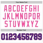 Custom Authentic Basketball Jersey - Personalized White Black Pinstripe with Purple Pink - Team Name & Number Personalized