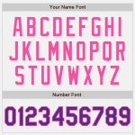 Custom Unisex Softball Jersey Personalized Pinstripe Black White Purple-Pink Two-Button with Name and Number Personalized