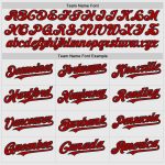Personalized Authentic Baseball Jersey - White Black Pinstripe with Red Details Personalized White Black Pinstripe Red Authentic