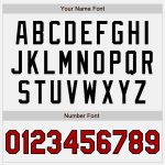 Custom Authentic Baseball Jersey with Personalized Name and Number - Red White Black Pinstripe Personalized White Black Pinstripe