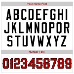 Custom American Flag Softball Jersey with Personalized Name & Number - White Black Pinstripe Red-Black Design Personalized
