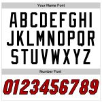 Personalized Red-Black Authentic Baseball Jersey with White Black Pinstripe Design Personalized White Black Pinstripe Red-Black