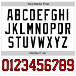 Customizable Authentic Basketball Jersey - Personalized White Black Pinstripe with Red-Black Team Name & Number Personalized