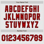 Custom Name Number Baseball Jersey - Personalized Red Black White Pinstripe Authentic Raglan Sleeves Personalized White Black