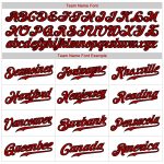 Custom Pinstripe Softball Jersey - Personalized Red-Black Team Name & Number - Authentic White Black Design Personalized