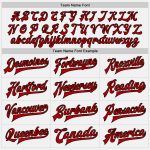 Custom Name Number Red Black Bomber Varsity Letterman Jacket Personalized White Black Pinstripe Design Personalized White