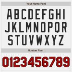 Custom Name Number Red Black Bomber Varsity Letterman Jacket Personalized White Black Pinstripe Design Personalized White