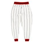Custom Team Sports Pants with Pinstripe Design, Personalized Name & Number in White and Black Personalized White Black Pinstripe