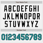 Custom Teal Pinstripe Baseball Jersey with Personalized Name & Number - Authentic White & Black Team Gear Personalized White