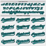 Custom Teal Pinstripe Baseball Jersey with Personalized Name & Number - Authentic White & Black Team Gear Personalized White