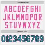 Custom Name Number Unisex Softball Jersey Personalized Teal Pink Black White Pinstripe Two-Button Design Personalized White