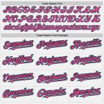 Custom Name Number Unisex Softball Jersey Personalized Teal Pink Black White Pinstripe Two-Button Design Personalized White