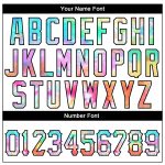 Custom Name and Number Personalized Tie Dye Baseball Jersey - White Black Pinstripe Authentic Team Gear Personalized White