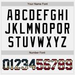 Custom Name and Number Vintage USA Flag Bomber Varsity Jacket White Black Pinstripe Full-Snap Team Design Personalized White