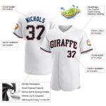 Custom Authentic Baseball Jersey with Personalized Name and Number in White, Black, and Powder Blue Personalized White Black-Powder