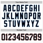 Custom Authentic Baseball Jersey with Personalized Name and Number in White, Black, and Powder Blue Personalized White Black-Powder