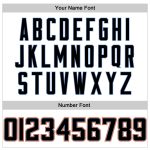 Custom Team Football Jersey with Personalized Name & Number, White Black-Powder Blue Mesh Authentic Design Personalized White