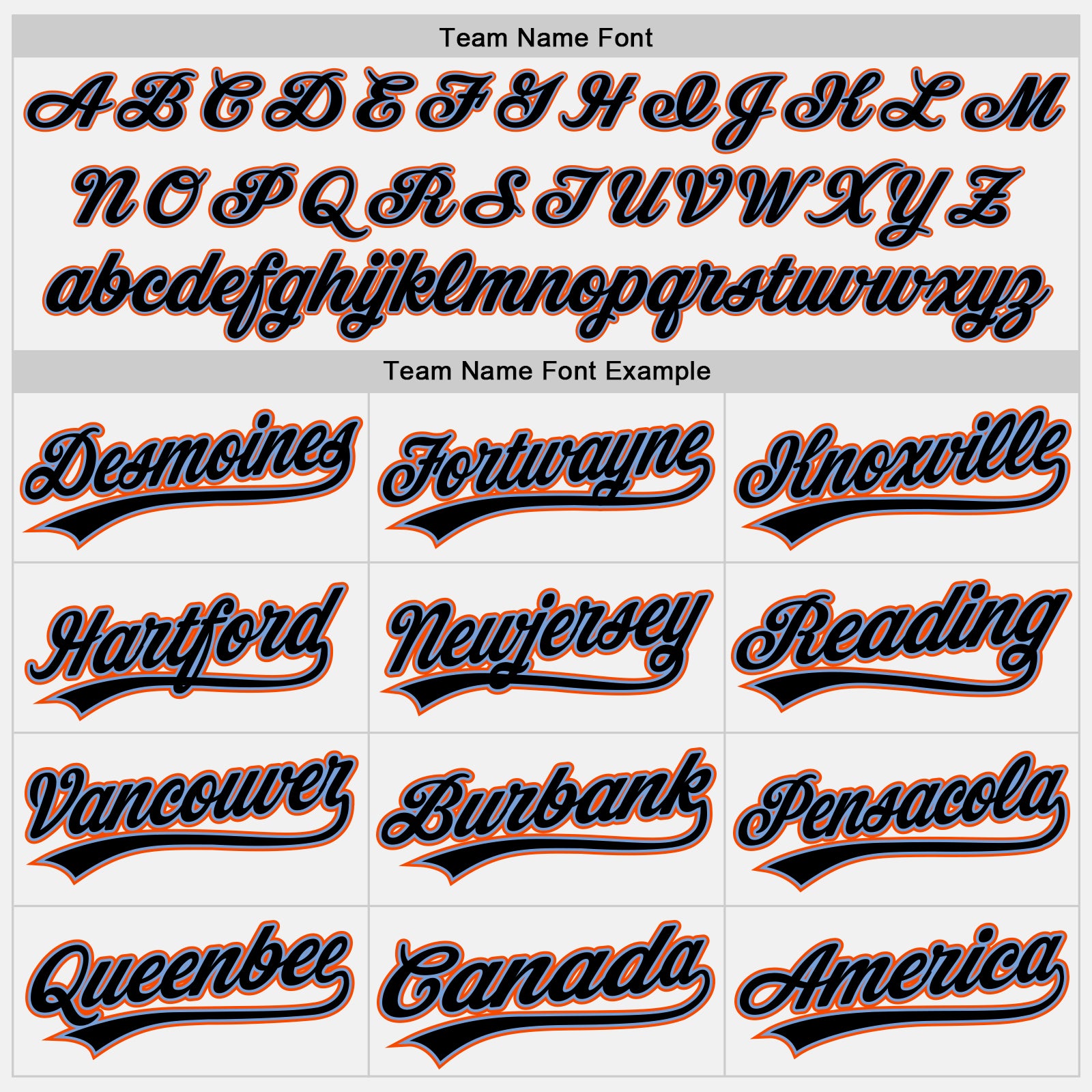 Personalized White Black Powder Blue-Orange Authentic Baseball Jersey Team Custom Name and Number Customizable Baseball Jersey - Personalized Authentic Team Jersey in White, Black, Powder Blue & Orange with Name and Number - Image 4