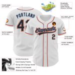 Customizable Baseball Jersey - Personalized Authentic Team Jersey in White, Black, Powder Blue & Orange with Name and Number