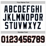 Custom Personalized Long Sleeve Performance T-Shirt with Name and Number in White Black Powder Blue Orange Personalized White