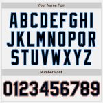 Custom Name and Number Two-Button Unisex Softball Jersey - Personalized White Black Powder Blue Orange Design Personalized