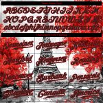 Custom Eiffel Tower Baseball Jersey with 3D White Black-Red Pattern, Personalized Name & Number, Authentic Design Personalized