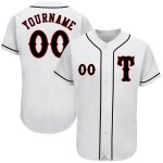 Custom Authentic Baseball Jersey in White and Black-Red Colors Personalized White Black-Red Authentic Baseball Jersey
